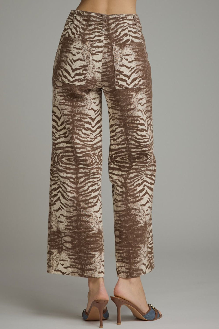 Ziggy Zebra Print Wide Leg Pants