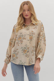 Cassandra Floral Print Long Sleeve Top