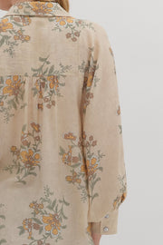 Cassandra Floral Print Long Sleeve Top