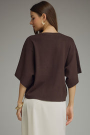 Kimber Kimono Half-Sleeve Sweater Knit Top