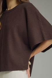 Kimber Kimono Half-Sleeve Sweater Knit Top