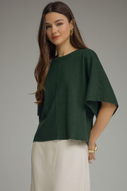 Kimber Kimono Half-Sleeve Sweater Knit Top