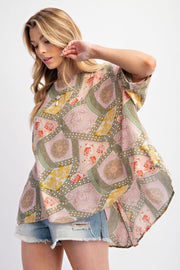 Brinkley Patch Garden Tunic Top