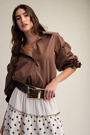 Kennedy Bubble Puff Half Sleeve Blouse