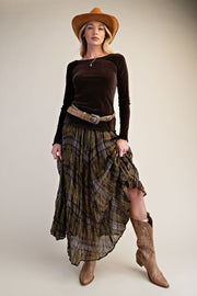 Avril Soft Velvet Fitted Top
