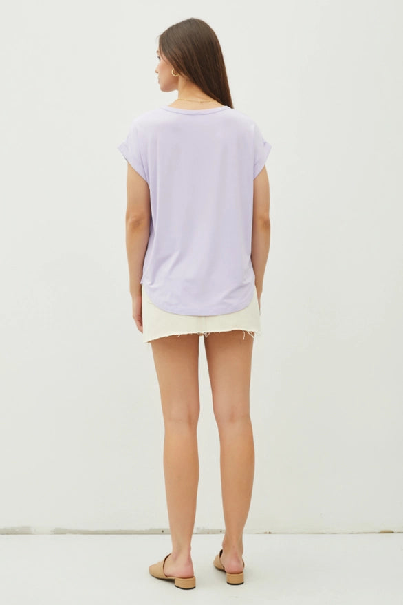 Lizzie Classic Capped Sleeve Modal Tee