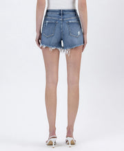 Vervet High Rise Frayed Hem A-Line Shorts