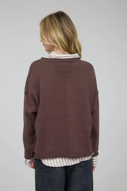 Bridgette Raw Edge Crew Neck Sweater