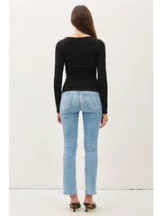 Caterina Boat Neck Long Sleeve Top