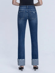 Sting Mid Rise Cuffed Slim Straight Jeans