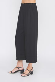 Cressy Wide Leg Tiered Hem Linen Pant