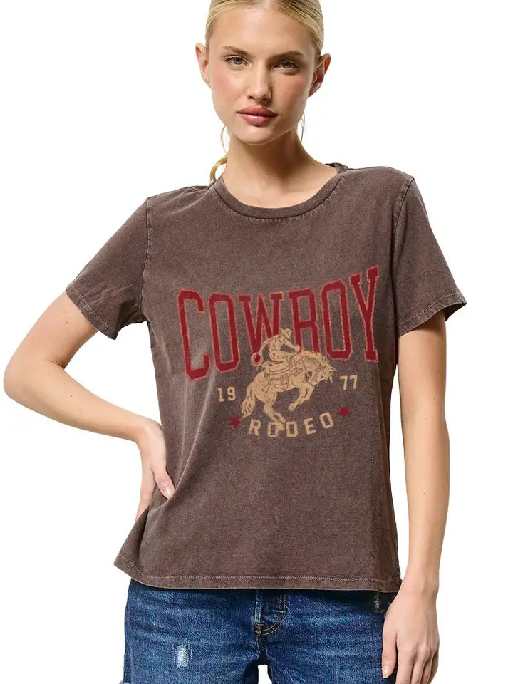 Cowboy 1977 *Rodeo* Vintage Cowboy Short Sleeve Graphic Tee