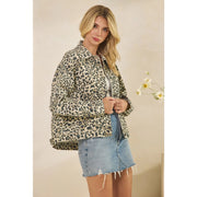 Leopard Print Denim Jacket