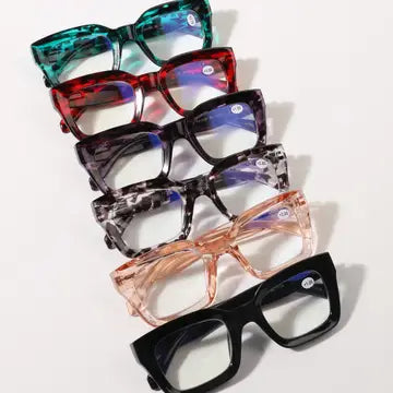 Women's Chunky Blue Light Blocking Chunky Frame Reading Glasses