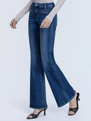 Choosin' Texas Mid-Rise Easy Flare Jeans