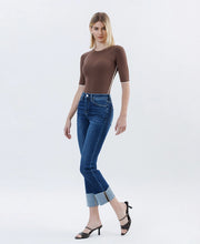 Seger High Rise Cuffed Slim Straight Ankle Crop Jeans