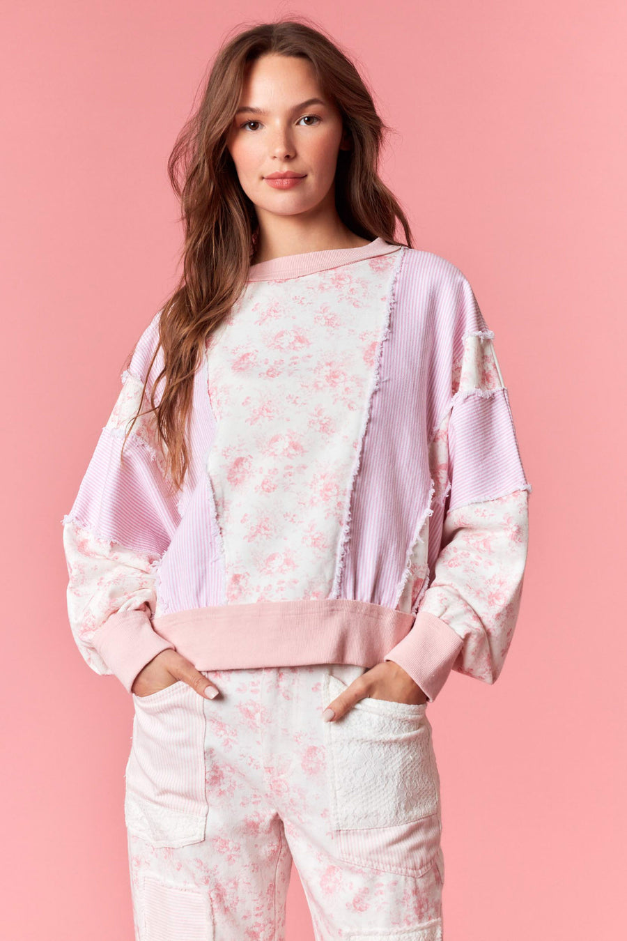 Rosita Vendela French Terry & Pinstripe Sweatshirt
