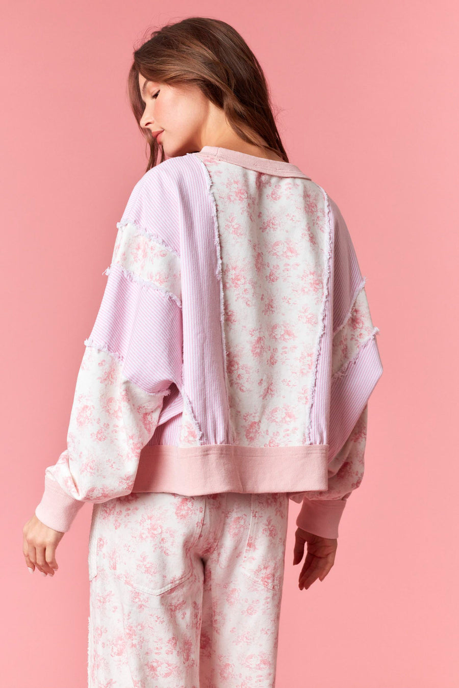 Rosita Vendela French Terry & Pinstripe Sweatshirt