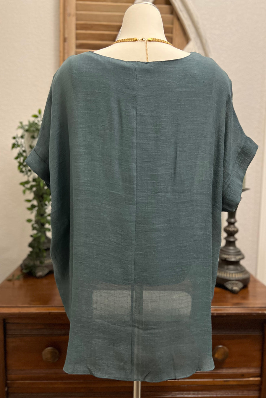 Macey Shine Through Drape Tunic