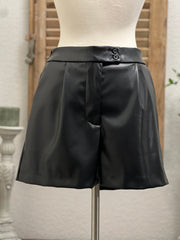 Simone High Waist Faux Leather Shorts