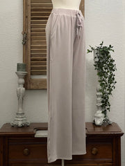 Brielle Soft Corduroy Knit Drawstring Lounge Pants