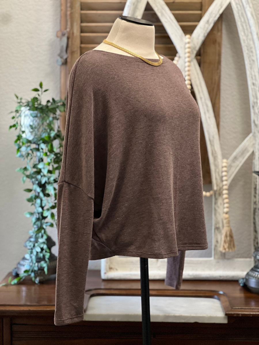 Meaghan Boat Neck Long Sleeve Lounge Top