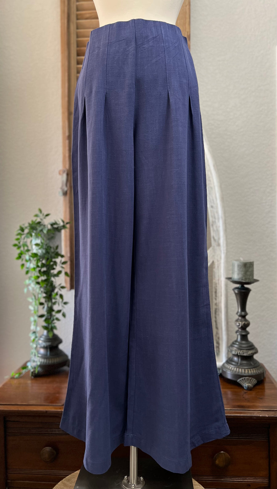 Evelyn High Waisted Wide Leg Linen Pant