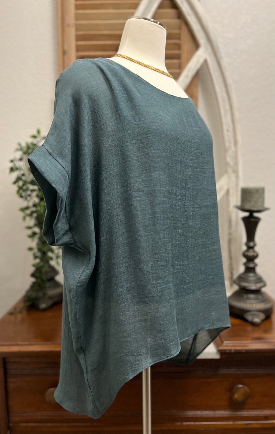 Macey Shine Through Drape Tunic