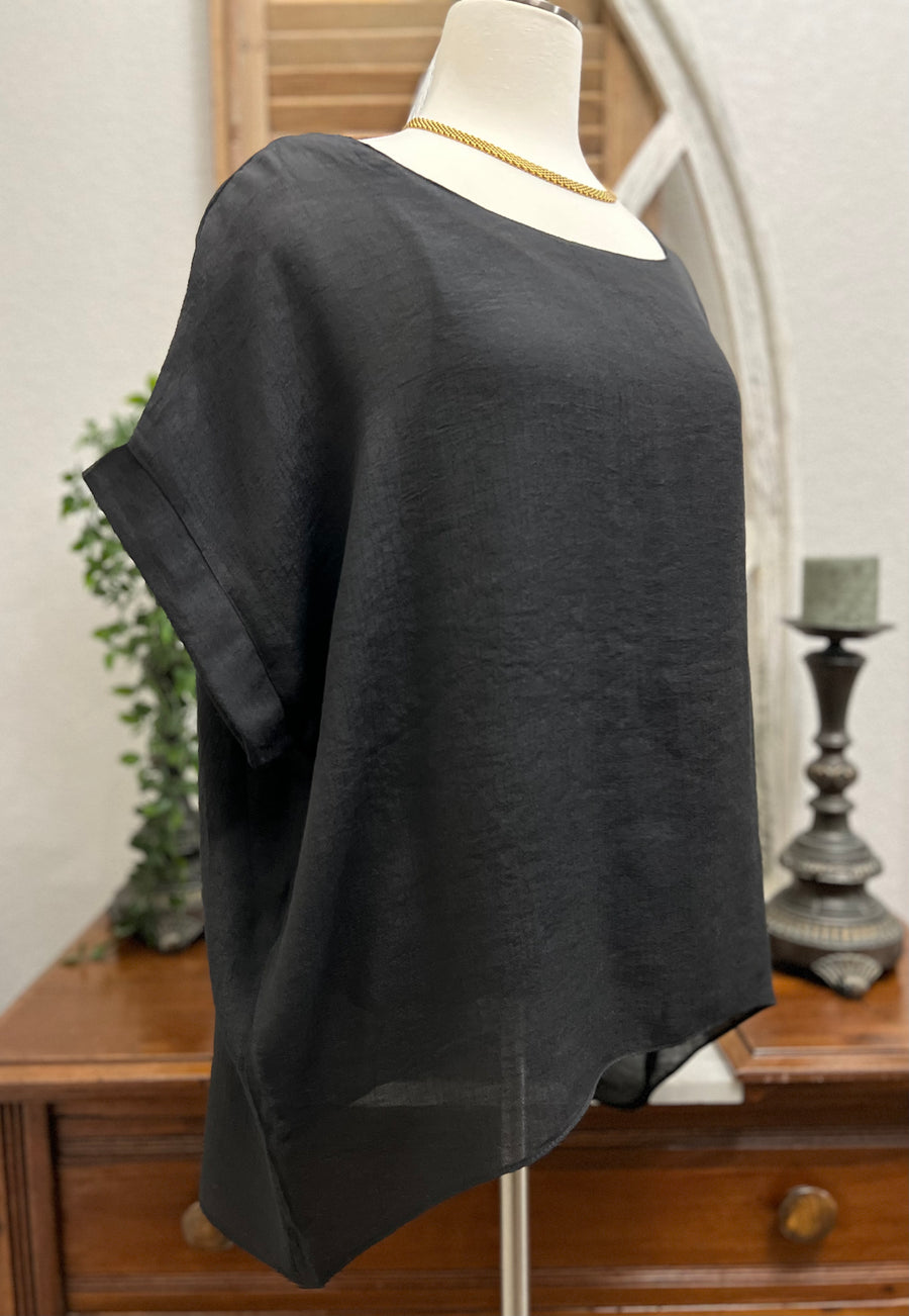 Macey Shine Through Drape Tunic