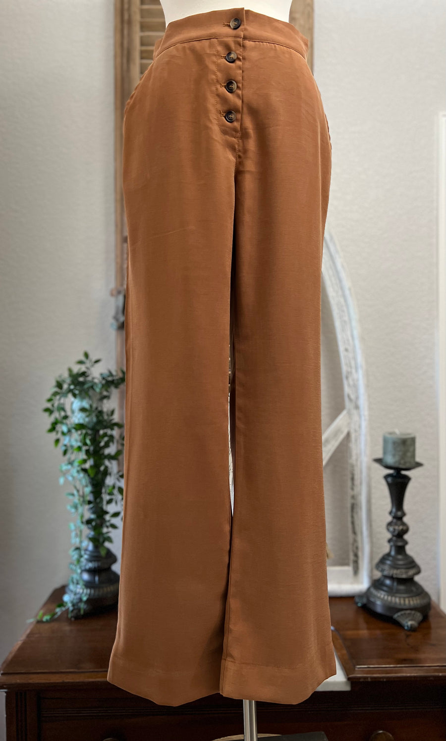Sloane Button Front Dress Pant with Pockets
