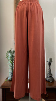 Evelyn High Waisted Wide Leg Linen Pant