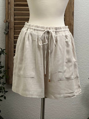 Marcia Soft Linen Shorts with Pockets