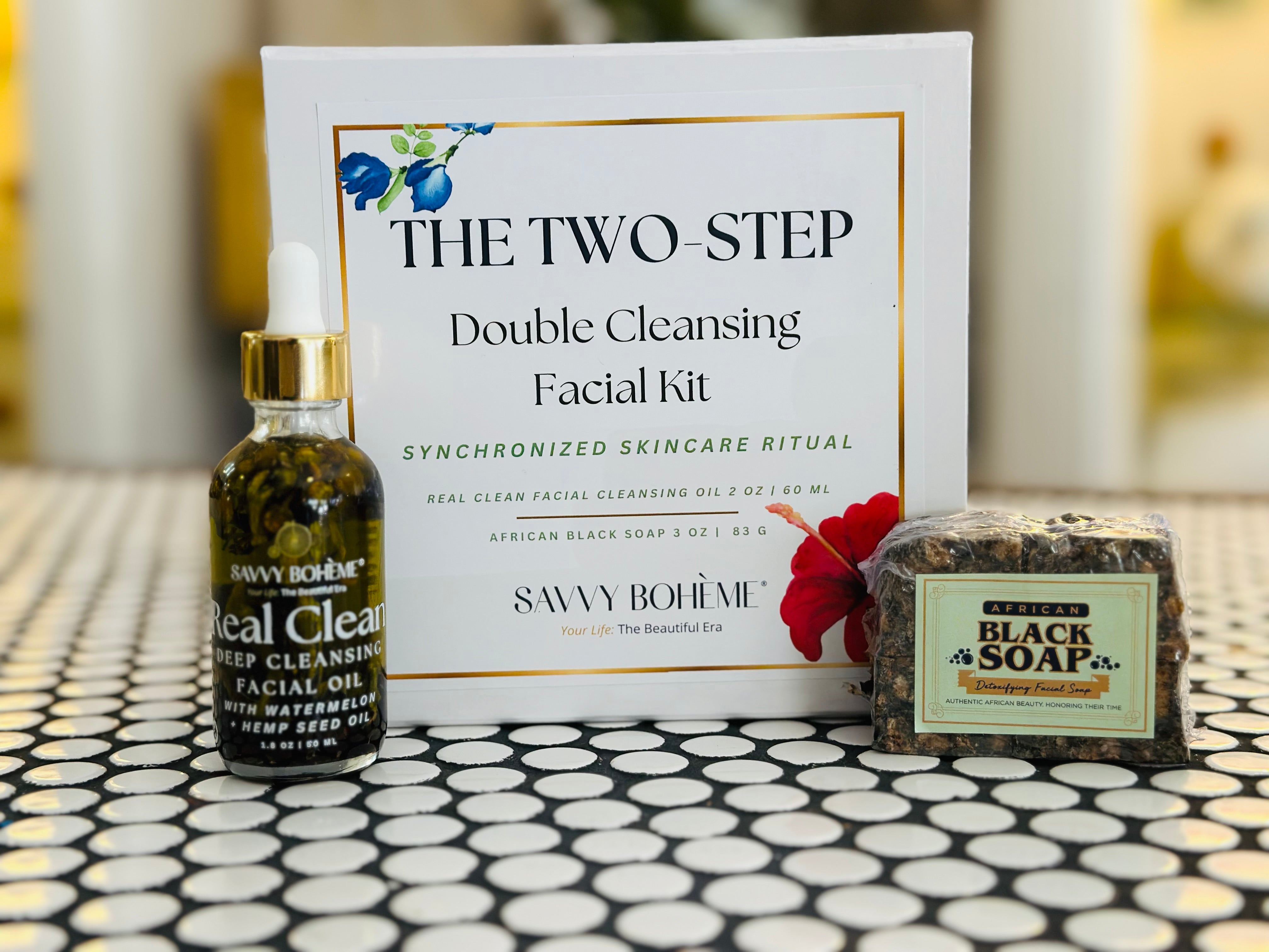 Two-Step Double Cleansing Facial Kit - Savvy Boheme
