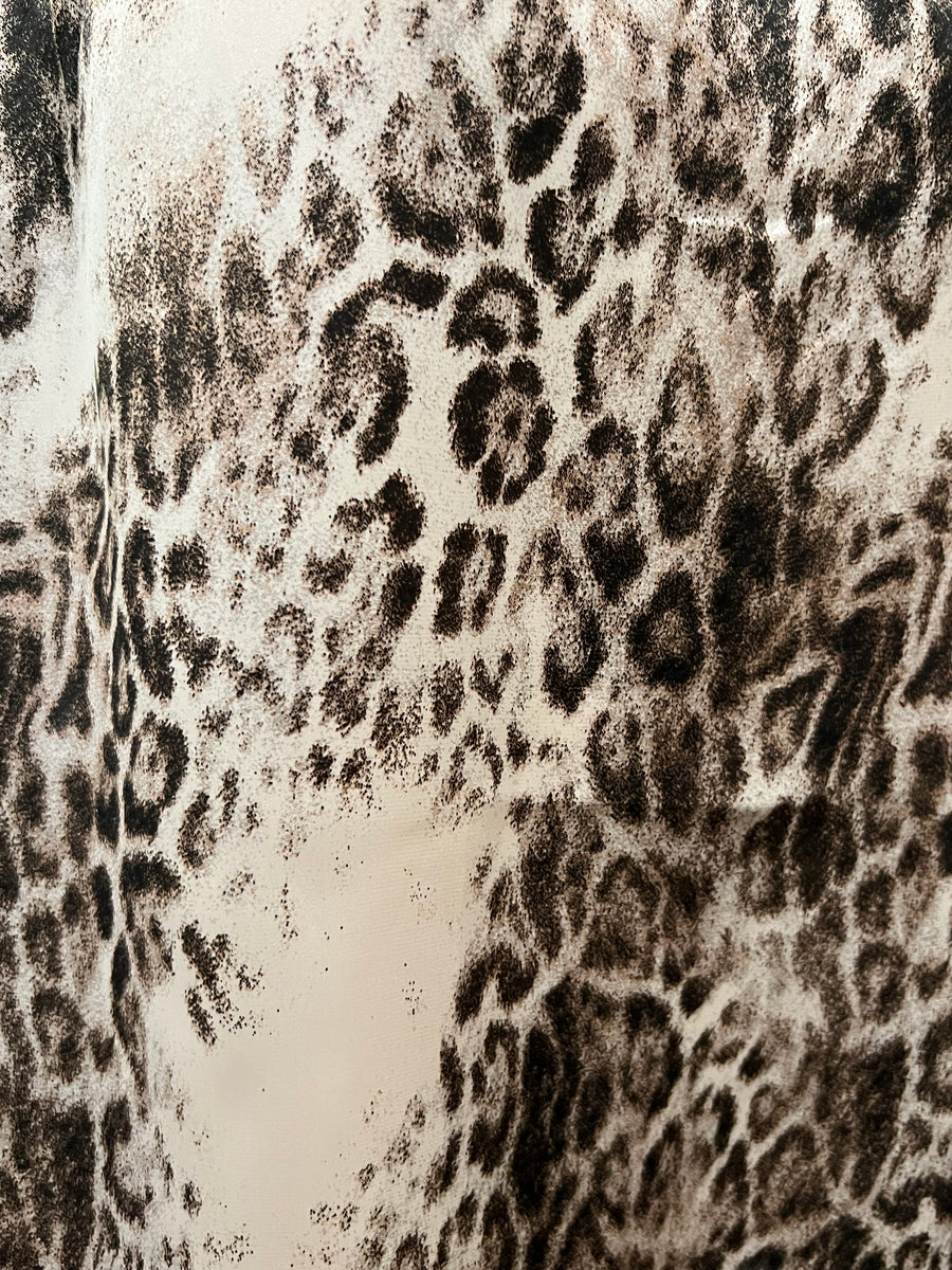 Sahara Off-Shoulder Satin Cheetah Print Tunic