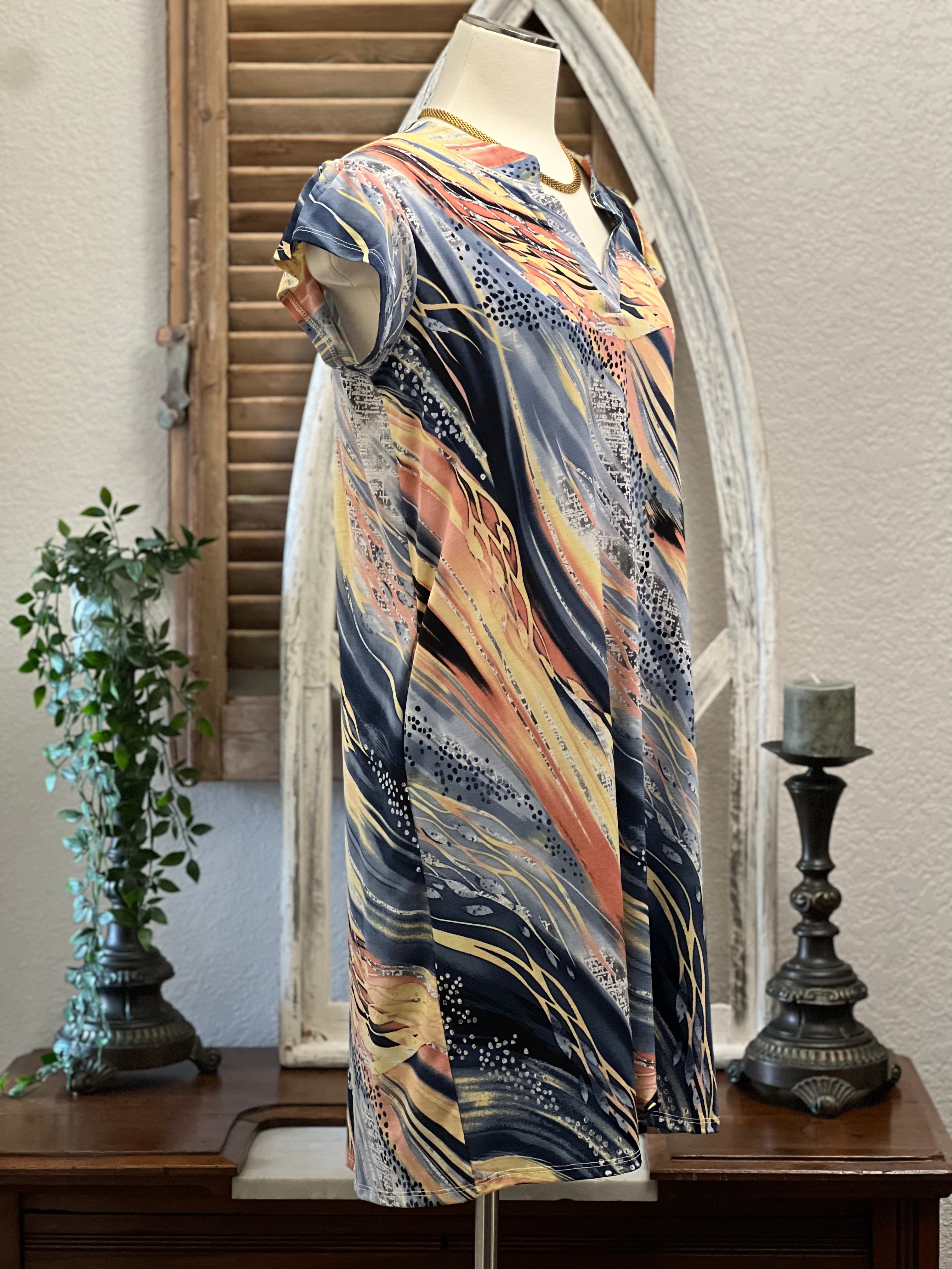 Harmony Swirl Tunic Dress
