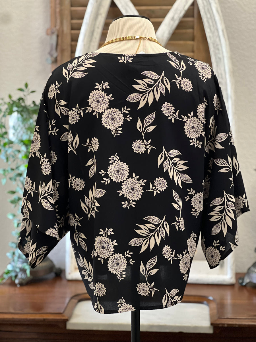 Emily Floral Tie Front Top