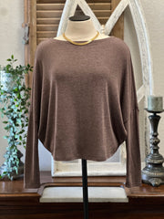 Meaghan Boat Neck Long Sleeve Lounge Top