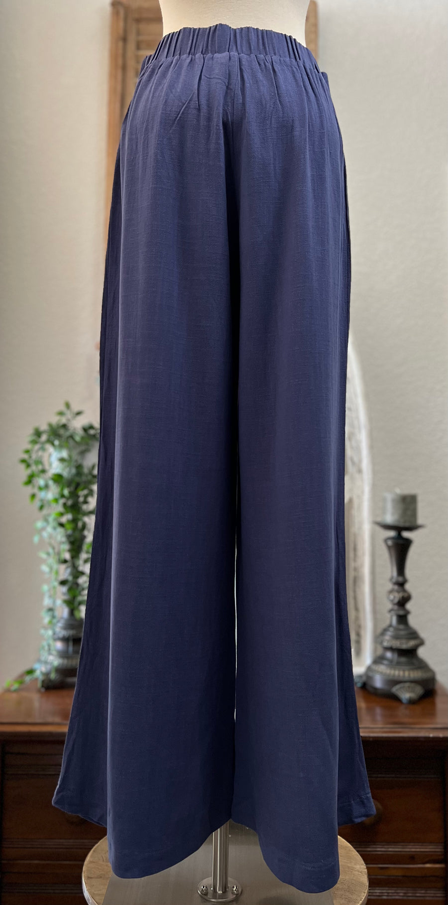 Evelyn High Waisted Wide Leg Linen Pant