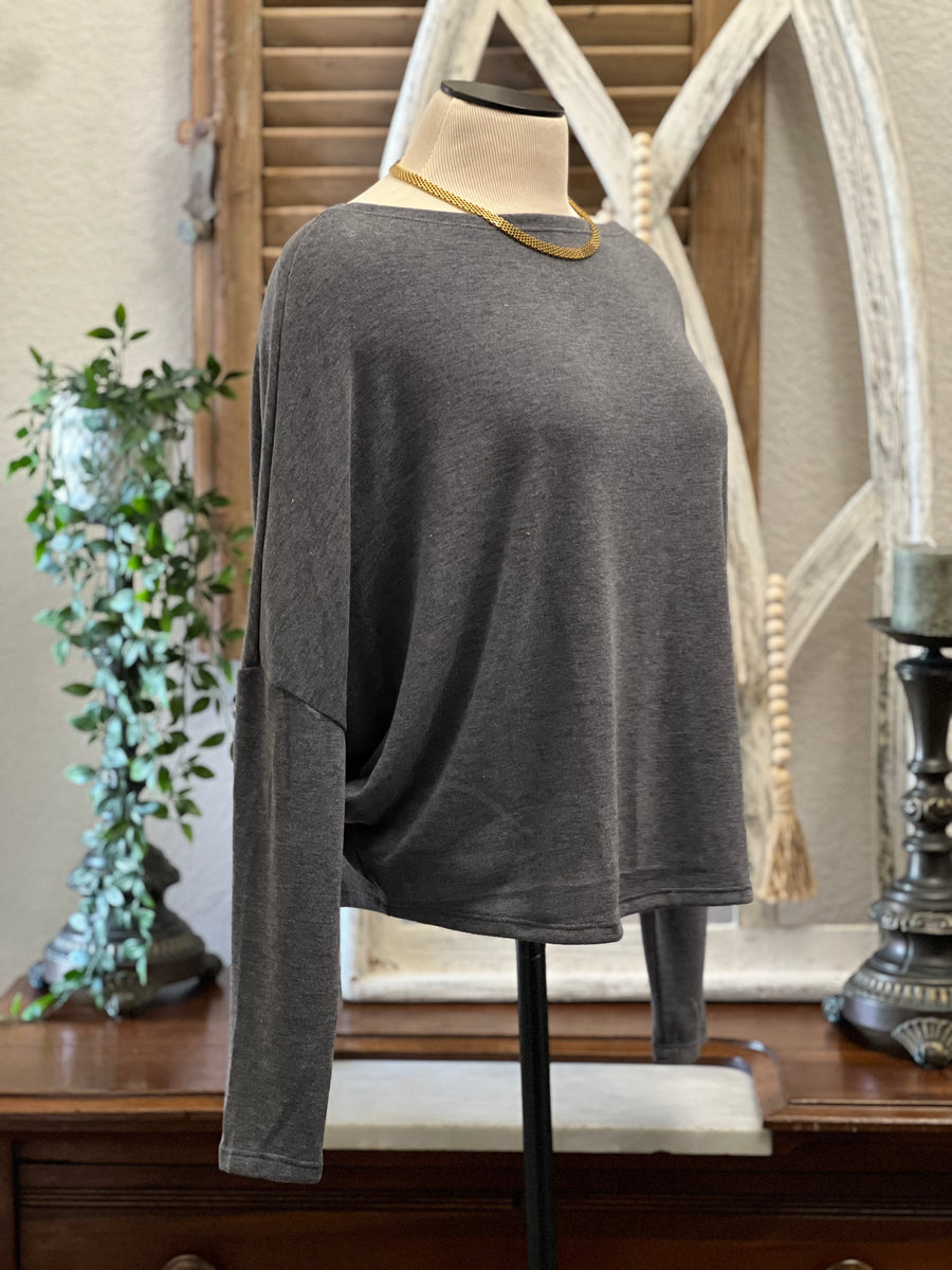 Meaghan Boat Neck Long Sleeve Lounge Top
