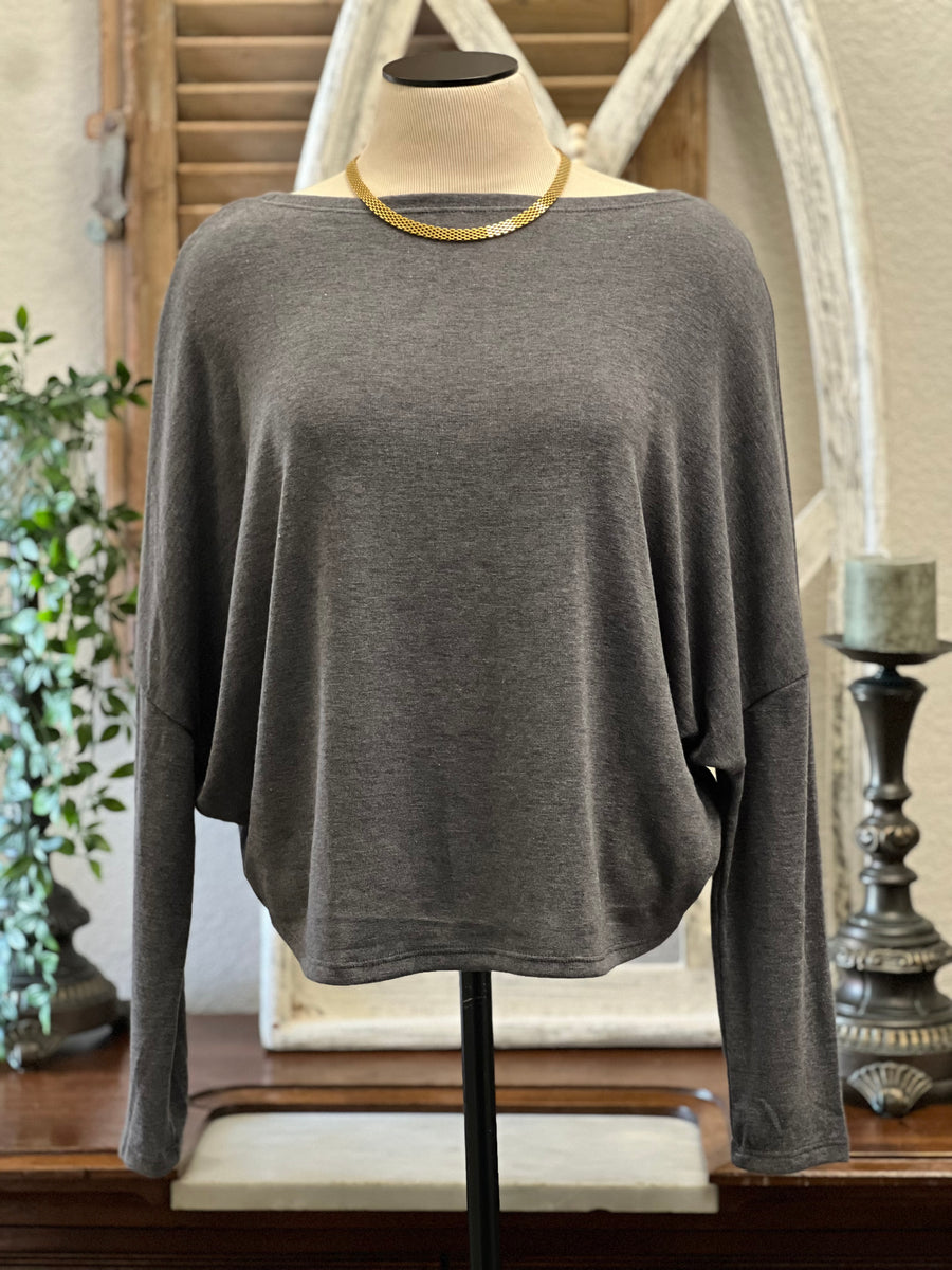 Meaghan Boat Neck Long Sleeve Lounge Top