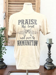 Praise the Lord and Pass the Ammunition Graphic Tee