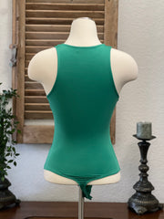 Envy Green Second Skin Tank Bodysuit