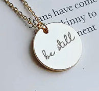 Be Lifted Disc Pendant Necklace