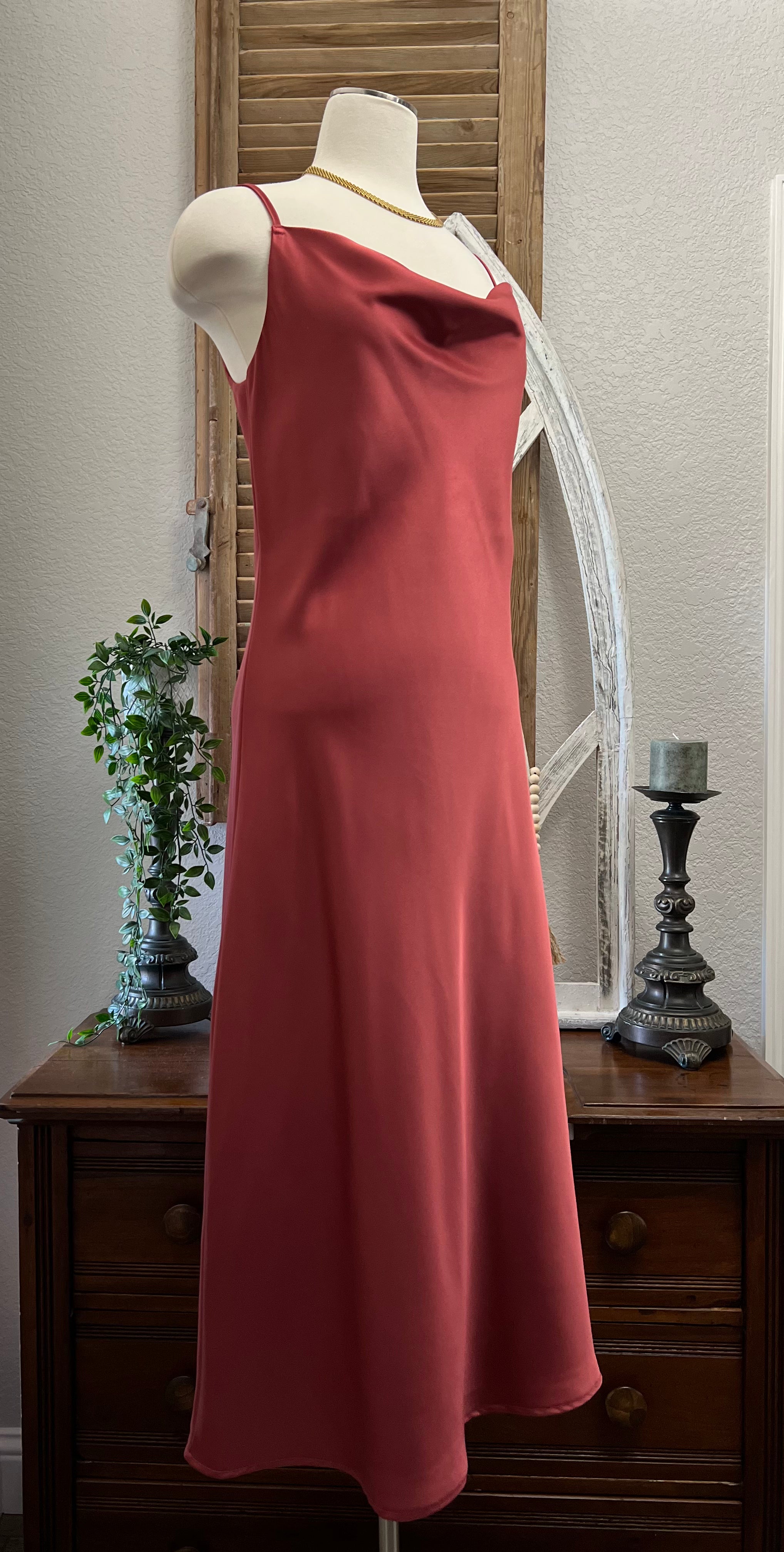 Brandi Drape Satin Slip Dress