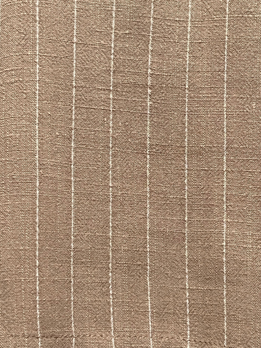 Hayden Camel Pin Stripe Linen Crop Pant