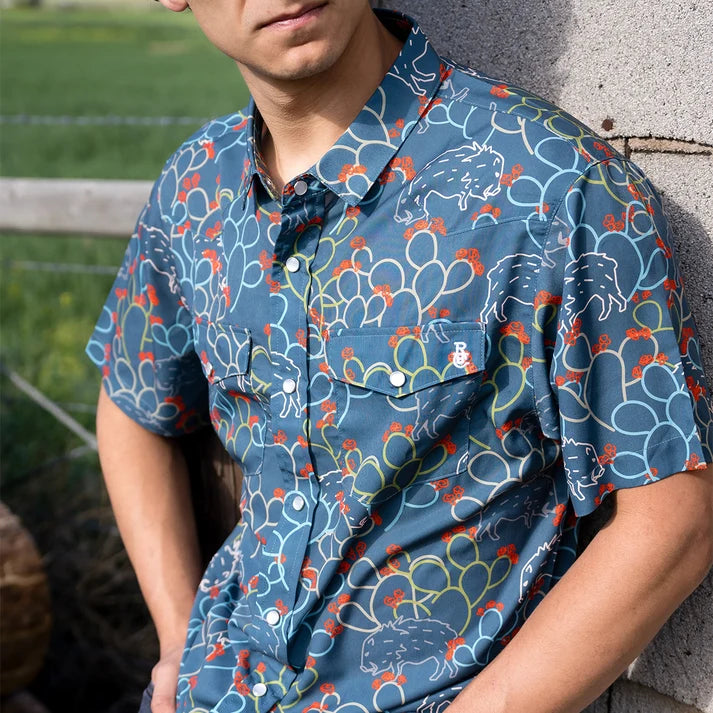 Javelina Paradise Pearl Snap Short Sleeve Shirt by RBC