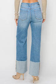 Headliner High Rise Wide-Cuffed Jeans