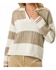 Varsity Prep Collared V-Neck Sweater