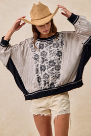 Charcoal Roses MixMatch Top by BiBi!