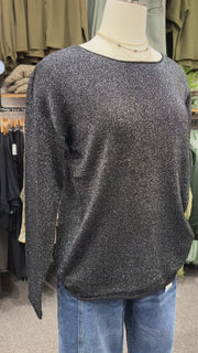 Glenda Sparkle Black Sweater